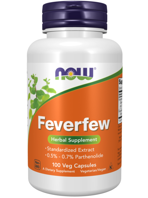 NOW Feverfew (Řimbaba obecná), 100 rostliných kapslí